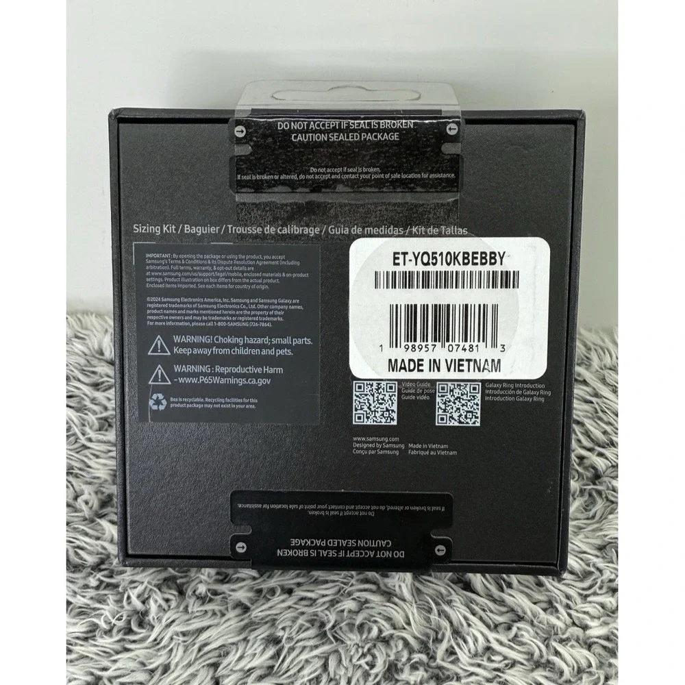 Samsung Ring Sizing Kit - NEW - SEALED